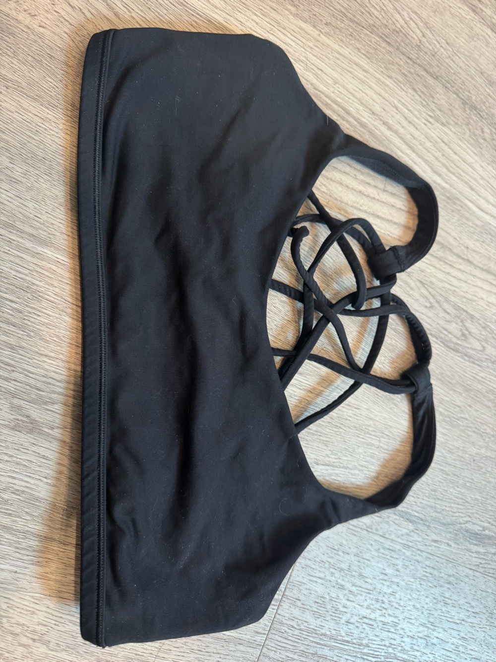 lululemon athletica Black Mesh Strappy Workout Bra